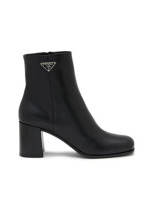 Tronchetti Leather Ankle Boots By Prada 